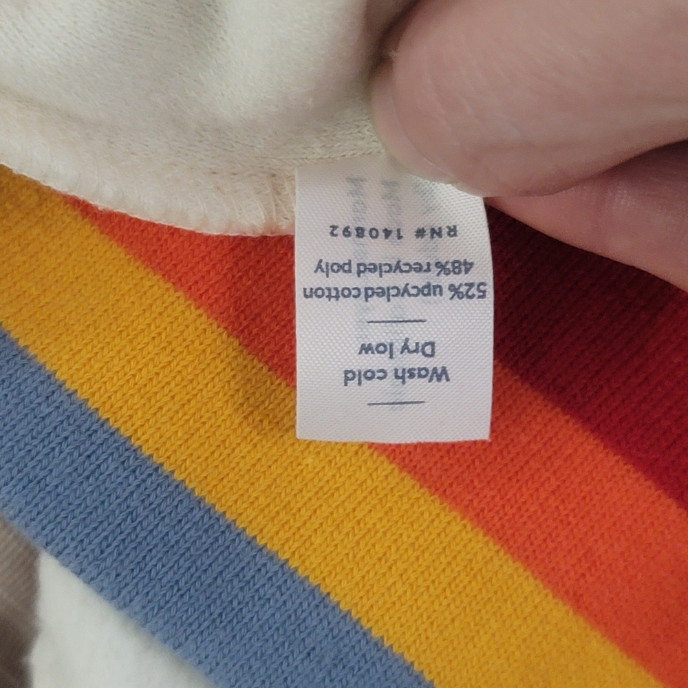 Marine Layer White Re-Spun Sweater with Stripes - Picture 6 of 7